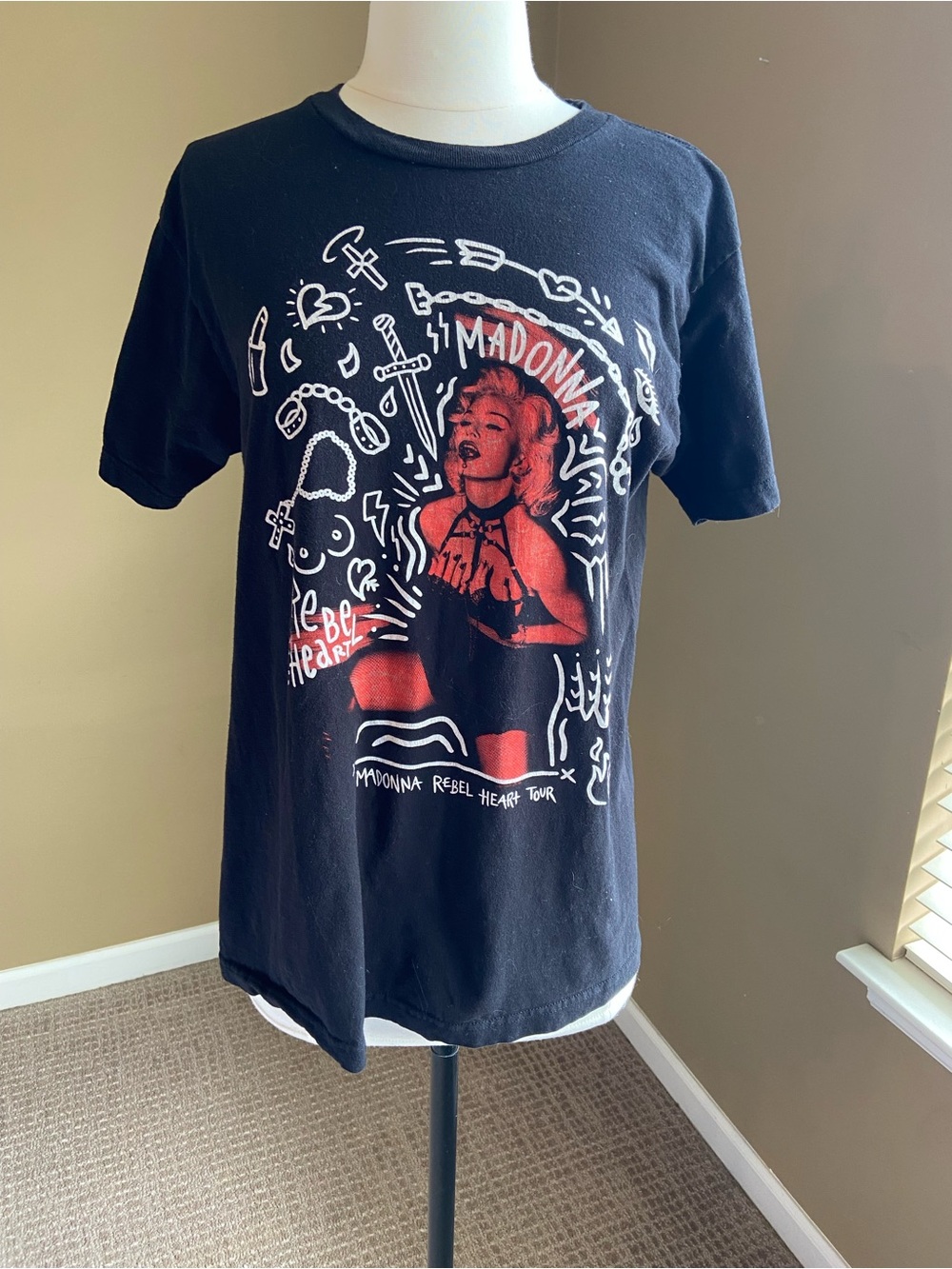 Madonna Rebel Heart Tour Cotton Graphic Tee - Medium- Unisex- Band Tee, Festival
